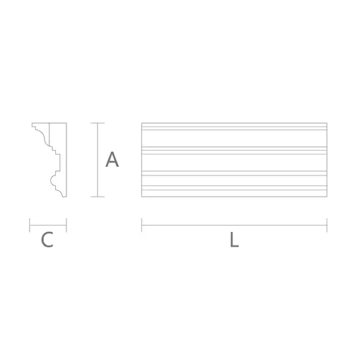 KZ-008 Oak cove moulding antique style